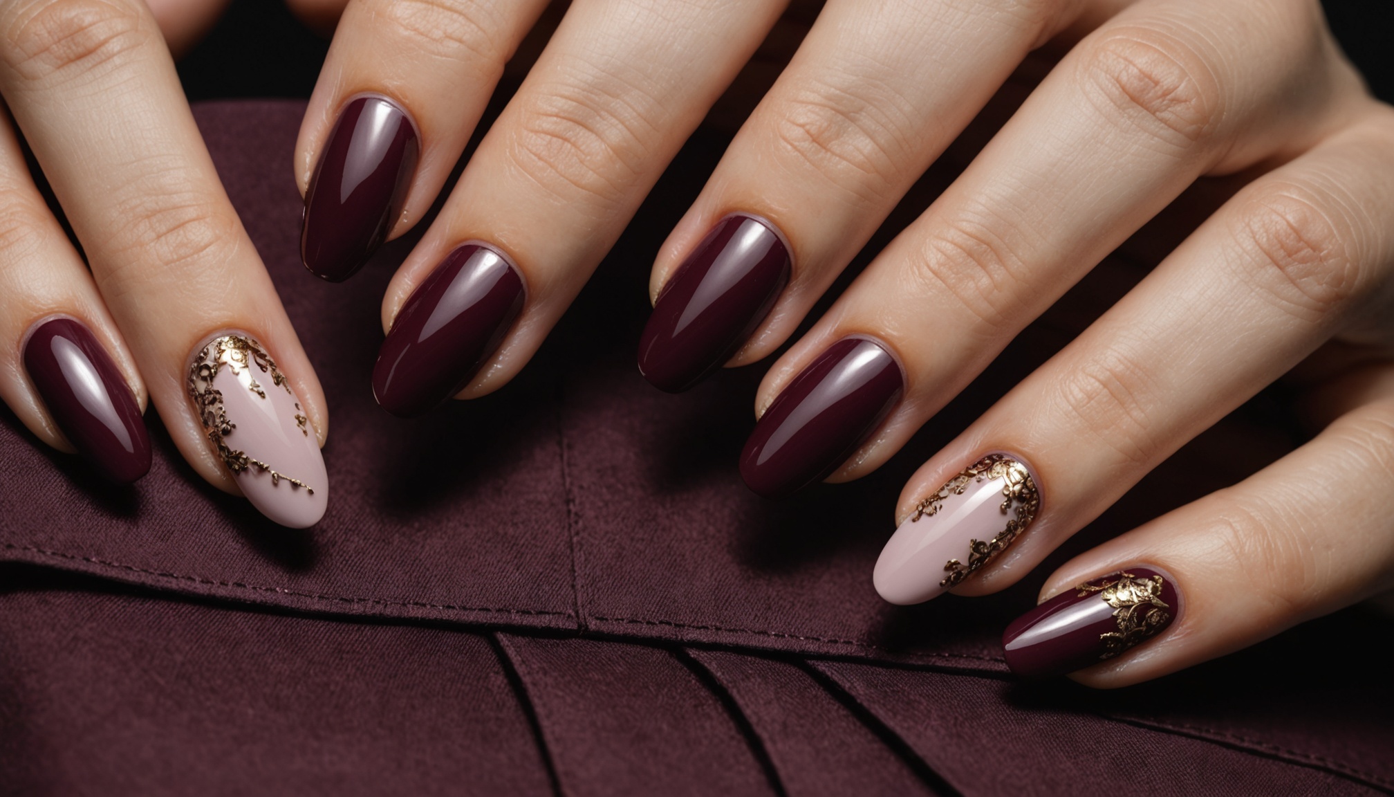 jakie paznokcie do bordowej sukienki